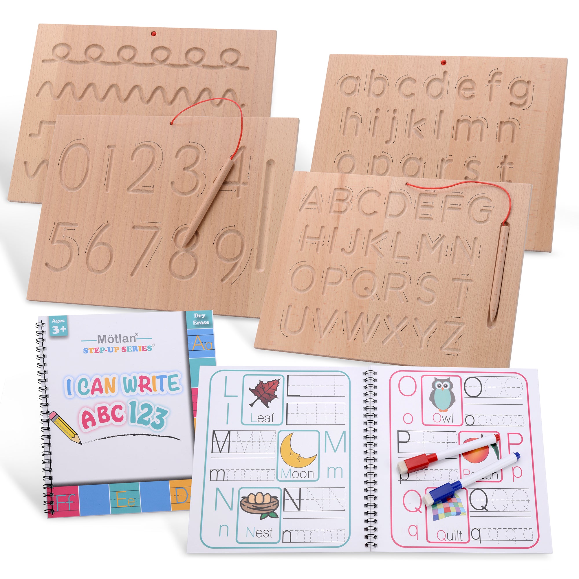 Montessori Writing Practice Book for Kids Learn Letters Numbers